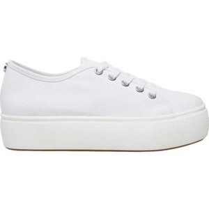Steve Madden Elore Flatform Sneaker White Synthetic 8.5 M